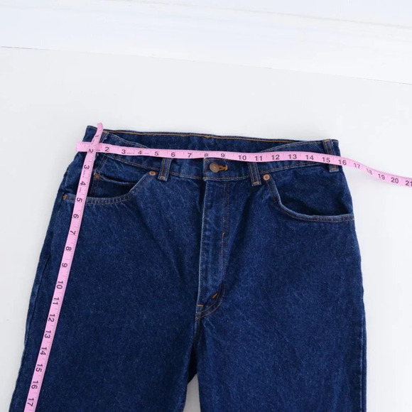 Vintage  Levis 619 Orange Tag 70's Dark Wash Straight Leg Jeans Denim Size 34/32 - Picture 5 of 14